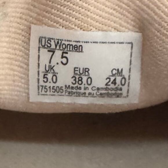 Vans Classic Slip-On Peach Suede Canvas Shoes Women’s Size 7.5 Casual Platform - Picture 7 of 9